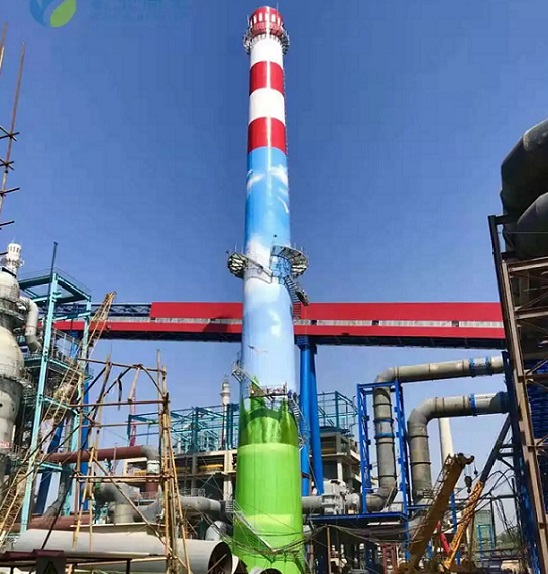 烟囱粉刷美化:绿色技艺绽放光彩,让工业风景重焕生机！